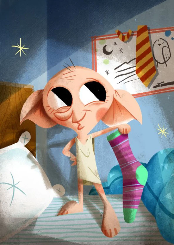 Movas Sanat Dobby | Harry Potter Elmas Mozaik Tablo | Mozaik Puzzle | 45x65 | E20204158