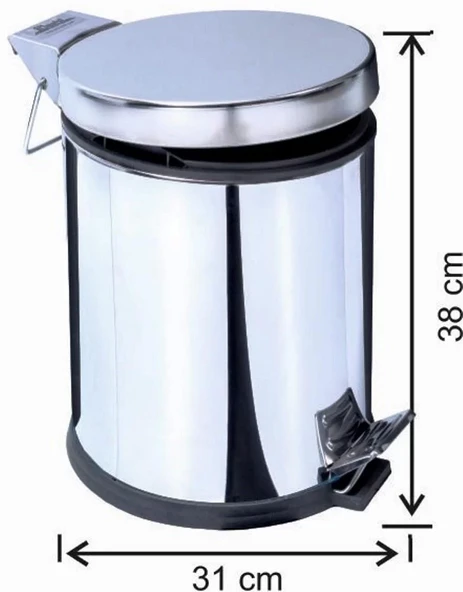 Garanti Metal 1014 Pedallı Çöp Kovası (20 Litre)