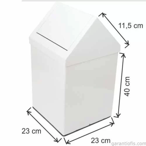 Garanti Metal 1317 Çatı Kapaklı Çöp Kovası (21 Litre) ürün görseli 1