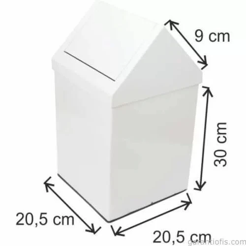 Garanti Metal 1313 Çatı Kapaklı Çöp Kovası (11 Litre) ürün görseli 1