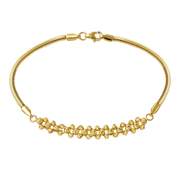 14 Ayar Balık Sırtı Dorika Altın Bileklik ürün görseli 1