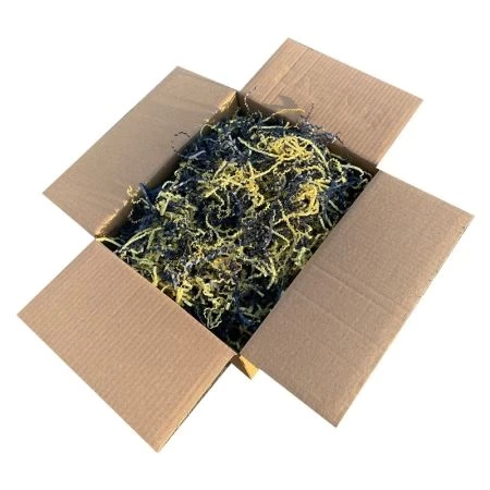 Zikzak Kırpık Kağıt Dolgu Malzemesi -Sarı Lacivert - 250Gr.