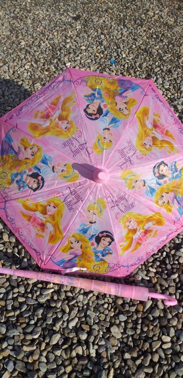 DZC KUZENLER AVM KIZÇOCUK ŞEMSİYE PEMBE PERİ KIZLARI PRENSES - 2