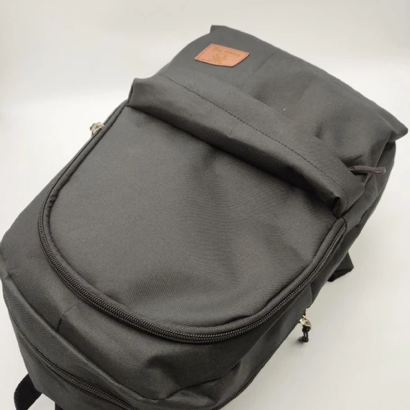 Modern Tasarımlı Siyah Renk Unisex Sırt Çantası - 8