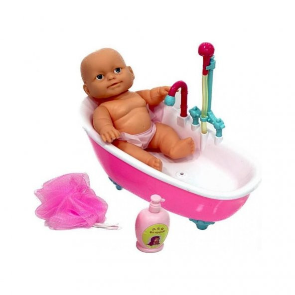 DZC KUZENLER AVM  Banyo Yapan Et Bebek Gerçek Su Devir Daimli Küvetli Bebek Fıskiyeli DEV KUTU - 4