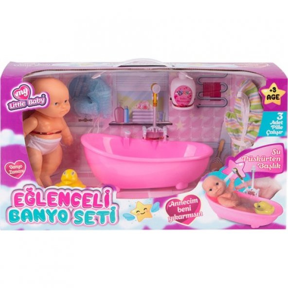 DZC KUZENLER AVM  Banyo Yapan Et Bebek Gerçek Su Devir Daimli Küvetli Bebek Fıskiyeli DEV KUTU - 6
