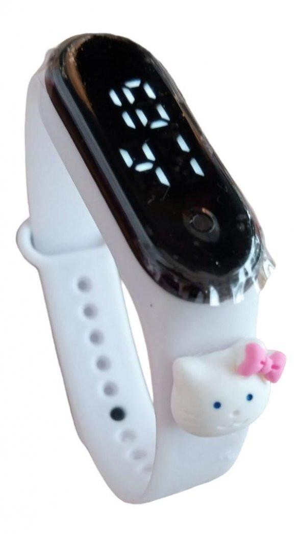 DZC KUZENLER AVM Hello Kitty Figürlü Led Dokunmatik Ekranlı Su Geçirmez Dijital Çocuk Ve Genç Kol Saati (AKILLI DEĞİLLER) - 2