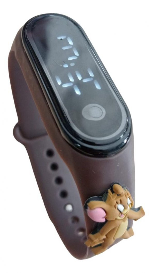 tom ve jerry Led Dokunmatik Ekranlı Dijital Çocuk Ve Genç Kol Saati kahve (AKILLI DEĞİLLER) - 2