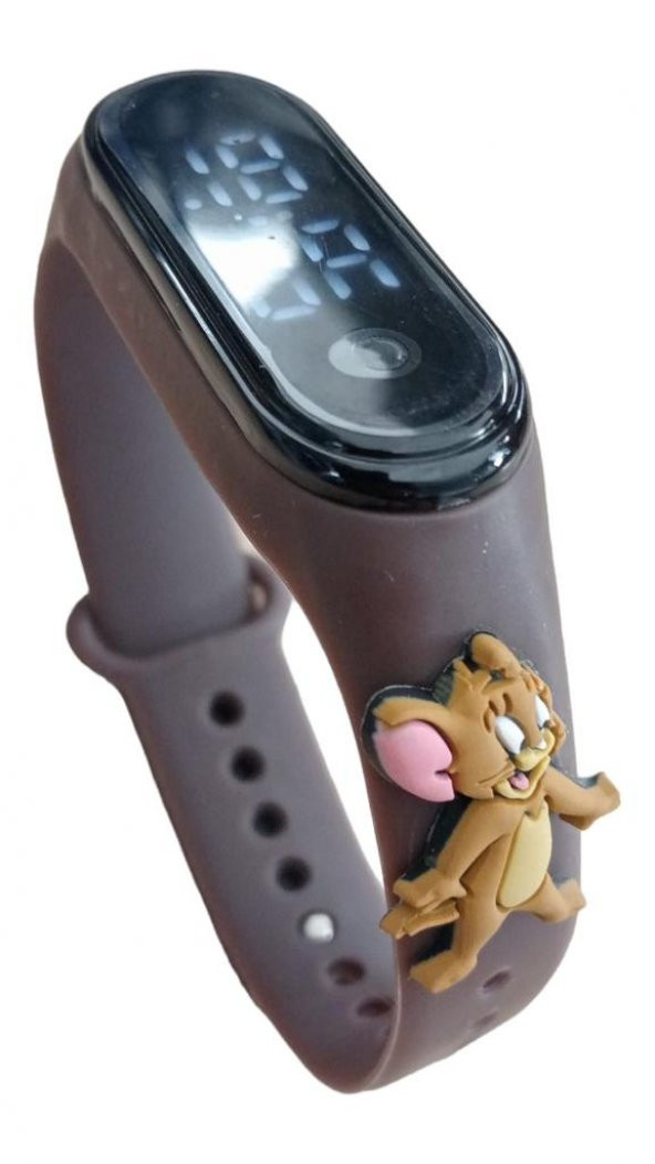 tom ve jerry Led Dokunmatik Ekranlı Dijital Çocuk Ve Genç Kol Saati kahve (AKILLI DEĞİLLER) - 4