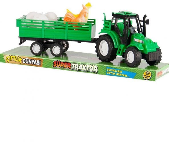 Kayyum Oyuncak  Çiftlik Dünyası Vakumda Yumurta Taşıyan Traktör