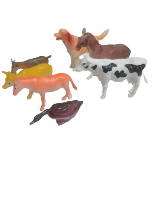 DZC KUZENLER AVM 7 PARÇA EVCİL HAYVANLAR ÇİFTLİK SET OYUNCAK FİGÜR 6-15CM ARALIĞI - 2