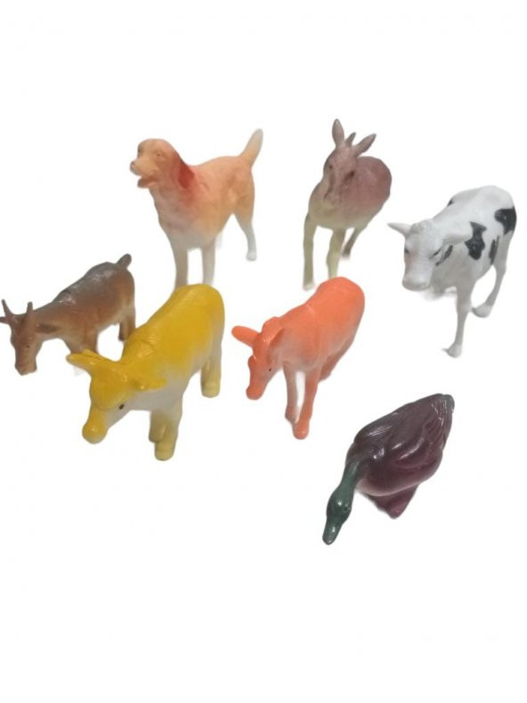 DZC KUZENLER AVM 7 PARÇA EVCİL HAYVANLAR ÇİFTLİK SET OYUNCAK FİGÜR 6-15CM ARALIĞI - 3
