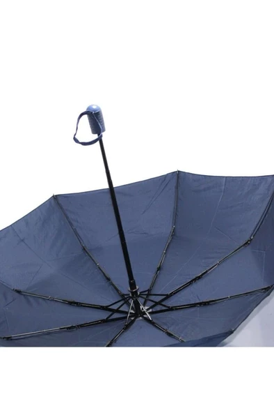 DZC KUZENLER AVM Lacivert Tam Otomatik Dayanıklı Kaliteli Katlanabilir Unisex Şemsiye - 4