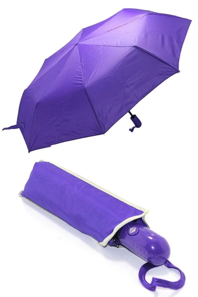 DZC KUZENLER AVM Lacivert Tam Otomatik Dayanıklı Kaliteli Katlanabilir Unisex Şemsiye - 8