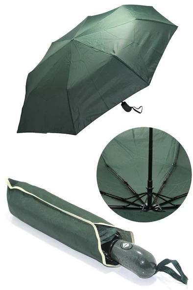 DZC KUZENLER AVM Lacivert Tam Otomatik Dayanıklı Kaliteli Katlanabilir Unisex Şemsiye - 10