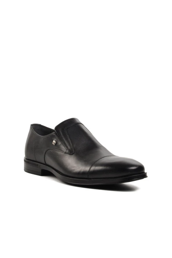 Fosco Büyük Numara Siyah Hakiki Deri Erkek Klasik Ayakkabı