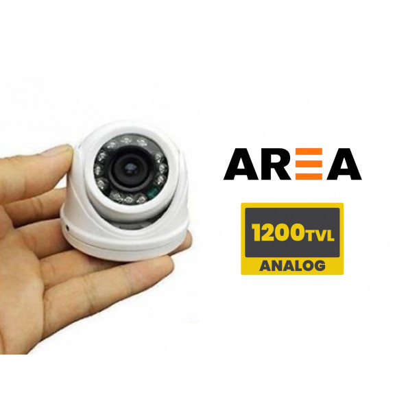 1200 TVL ANALOG 2.8MM 12 LED MİNİ DOME METAL KASA ARAÇ KAMERASI AR-2163 - 2