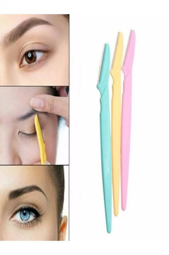 3 lü Yüz Jileti Ve Kaş Usturası Kadın Jileti Epilasyon bıyık alma tinkle - 2