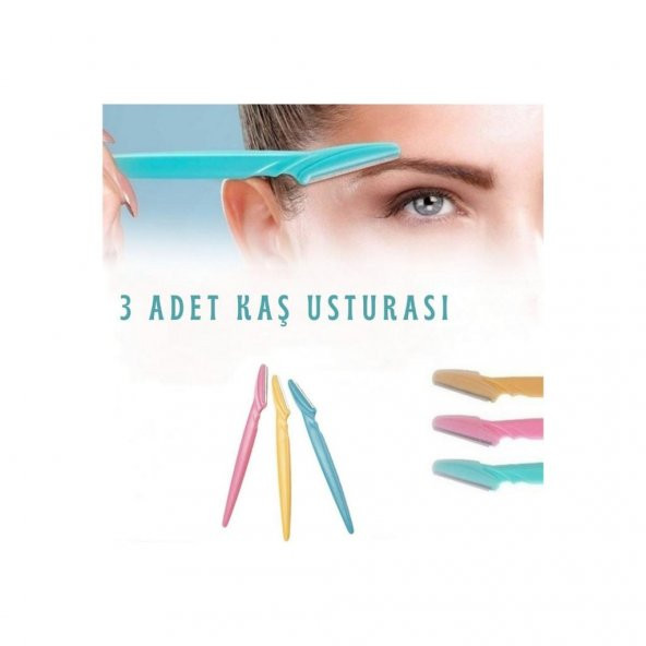 3 lü Yüz Jileti Ve Kaş Usturası Kadın Jileti Epilasyon bıyık alma tinkle - 6
