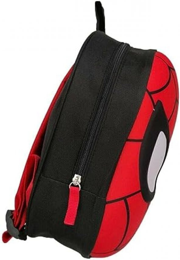 kreş & Anaokulu Çocuk Sırt okul Çantası örümcek kafa 3-6 Yaş 5d Kabartmalı 33CM kırmızı - 3