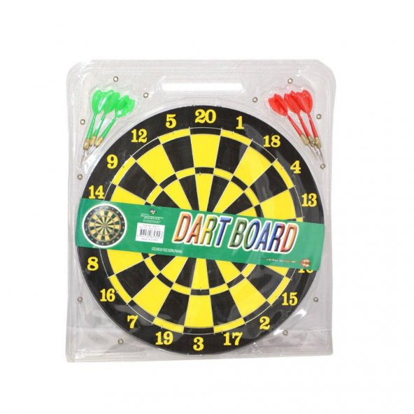 DZC KUZENLER AVM ÇİFT YÖNLÜ İĞNELİ DART TAHTASI 6 OK SPOR AKTİVİTE OYUNCAK 23 CM - 4