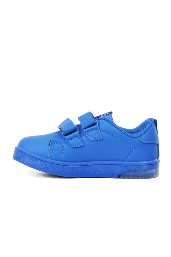 Cool Kısa P Mavi Erkek Çocuk Cırtlı Sneaker