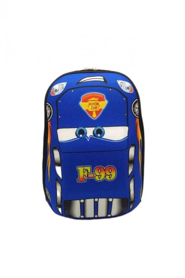kreş & Anaokulu Çocuk Sırt okul Çantası cars f99(mavi) 3-6 Yaş 5d Kabartmalı 33CM formula