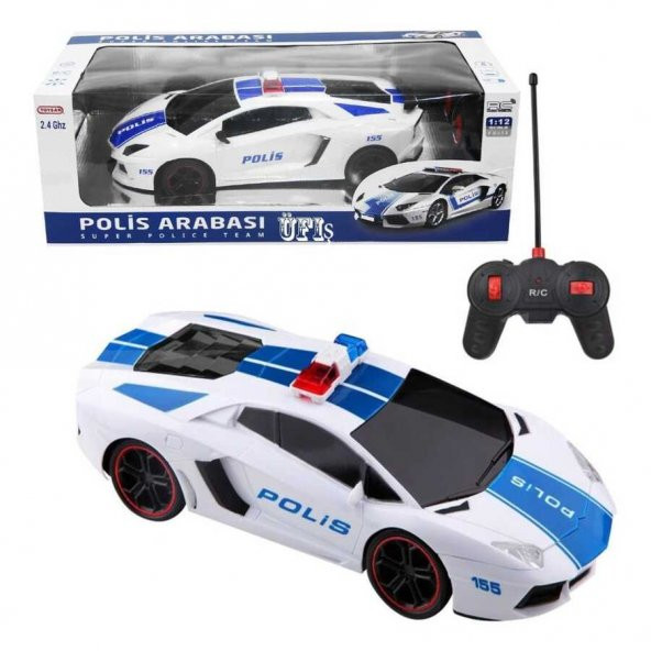 DZC KUZENLER AVM TOYSAN UZAKTAN KUMANDALI POLİS ARABASI FULL FONKSİYON ŞARJLI 32 CM 1:12 ÖLÇEK DEV OYUNCAK