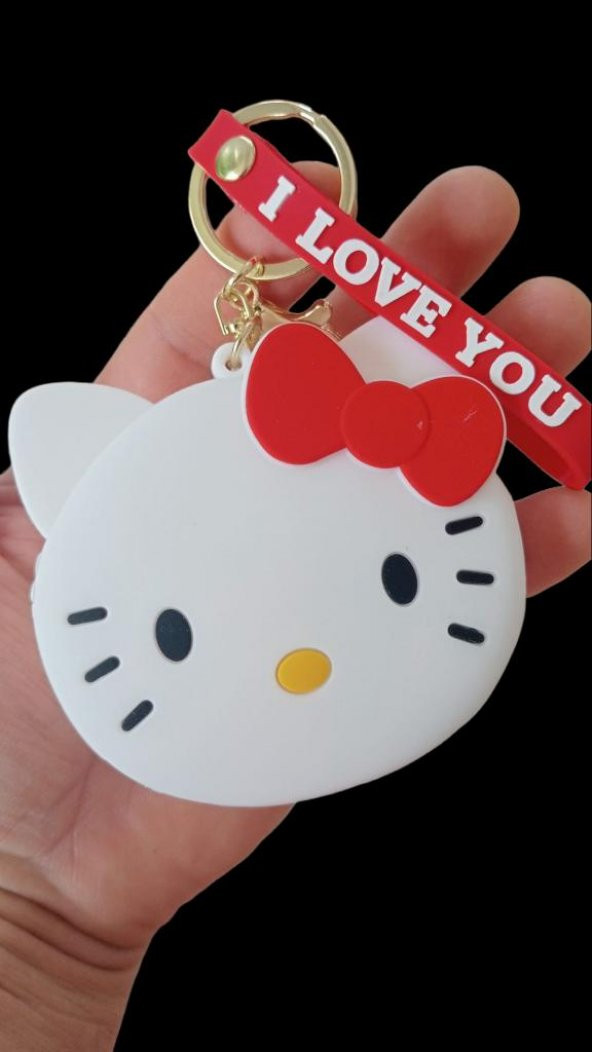 DZC KUZENLER AVM HELLO CITY PARA CÜZDANI ÇOCUK ÇANTA ANAHTARLIK LI fermuarlı SİLİKON BEYAZ - Resim 5