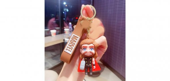 DZC KUZENLER AVM DENİZ KRALI MERVEL THOR SÜPER KAHRAMAN Karikatür Anime Figür PVC Bebek Anahtarlık Çanta Anahtarlık Süsü - 3