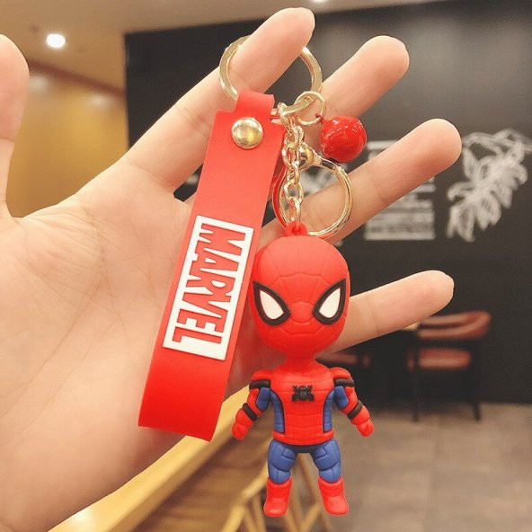 DZC KUZENLER AVM SPDERMAN ÖRÜMCEK Karikatür Anime Figür PVC Bebek Anahtarlık  ÇANTA Süsü - 3