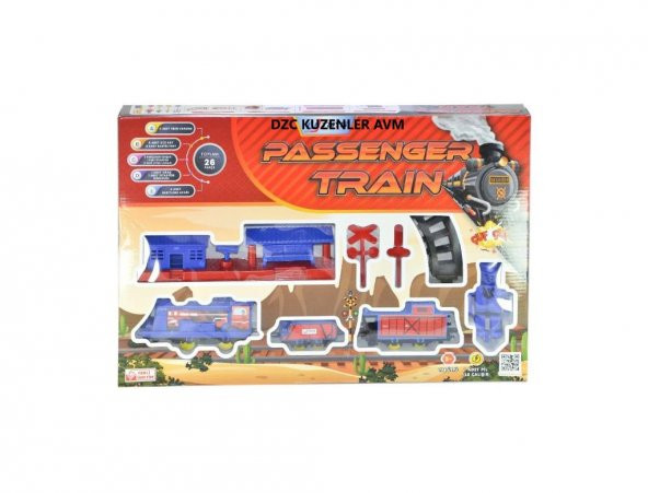 DZC KUZENLER AVM 26 PCS TREN VE DEMİR YOLU OYUNCAK PİLLİ TRAMVAY