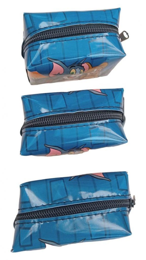 DZC KUZENLER AVM Tom Ve Jerry  BOZUK PARA CÜZDANI 3 LÜ SET ÇOCUK çanta fermuarlı - 4