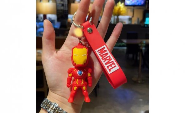 DZC KUZENLER AVM İRON SÜPER KAHRAMANLAR Karikatür Anime Figür PVC Bebek Anahtarlık Çanta Anahtarlık Süsü - 2