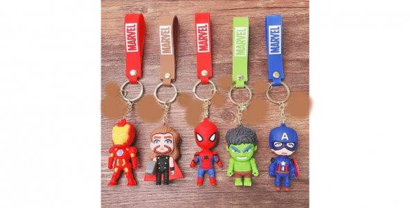 DZC KUZENLER AVM HULK SÜPER KAHRAMAN Karikatür Anime Figür PVC Bebek Anahtarlık Çanta Anahtarlık Süsü - 2