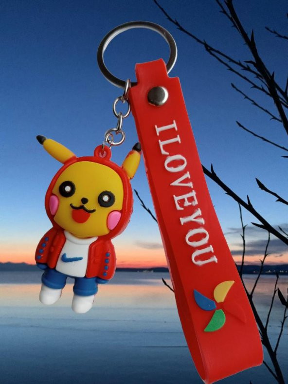 DZC KUZENLER AVM PİKACHU Karikatür Anime Figür PVC Bebek Anahtarlık Çanta Anahtarlık Süsü - 2