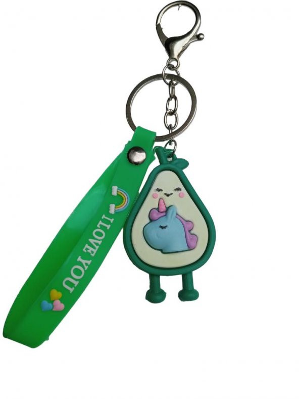 DZC KUZENLER AVM AVAKADO UNİCORN Karikatür Anime Figür PVC Bebek Anahtarlık Çanta Anahtarlık Süsü - 2