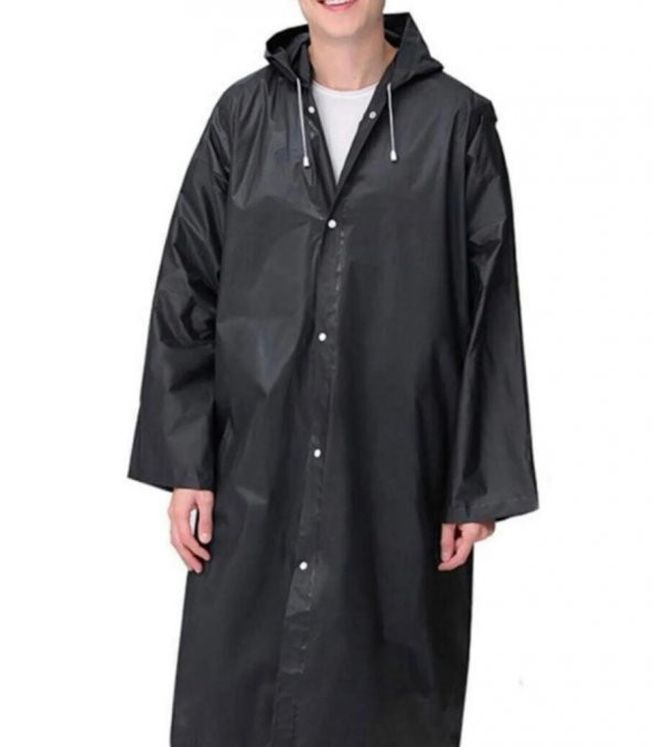 DZC KUZENLER AVM Kadın Erkek Yağmurluk Kapüşonlu Çıtçıtlı Eva Yağmurluk RÜZGARLIK - 2