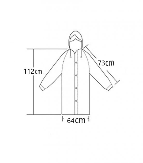 DZC KUZENLER AVM Kadın Erkek Yağmurluk Kapüşonlu Çıtçıtlı Eva Yağmurluk RÜZGARLIK - 5