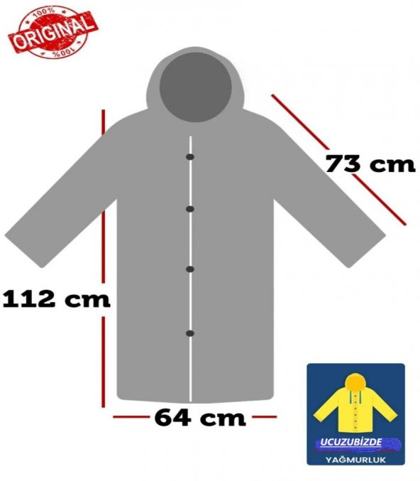 DZC KUZENLER AVM KadıN erkek Yağmurluk Kapüşonlu Çıtçıtlı Eva Yağmurluk RÜZGARLIK sarı - 4