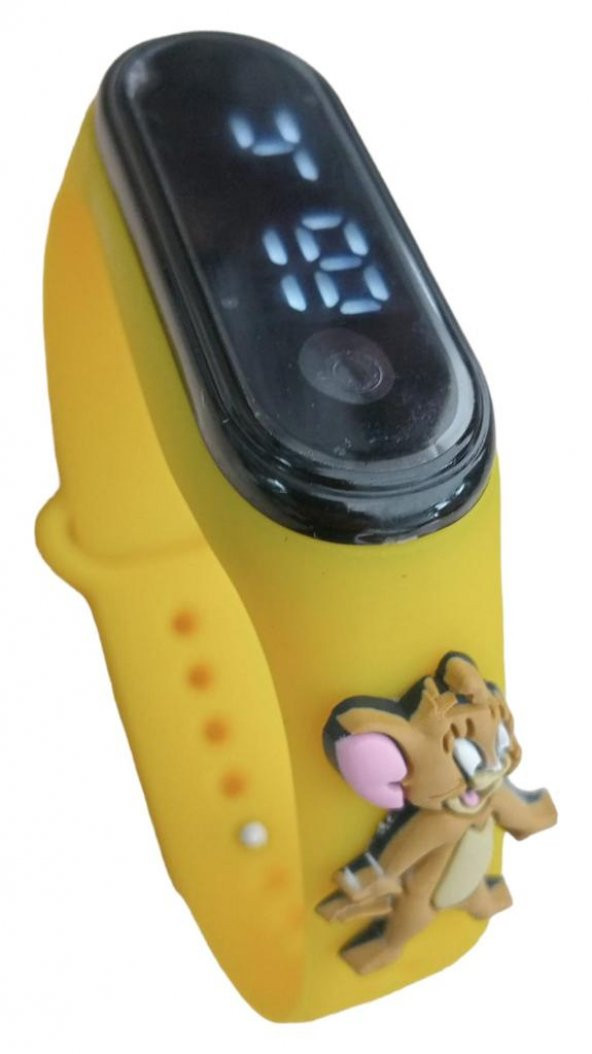 tom ve jerry Led Dokunmatik Ekranlı Dijital Çocuk Ve Genç Kol Saati sarı (AKILLI DEĞİLLER) - 3