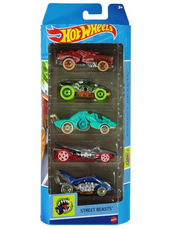 HOTWHEELS 5'li Araba Seti metal Hw Glow Wheels Lisanslı hot wheels