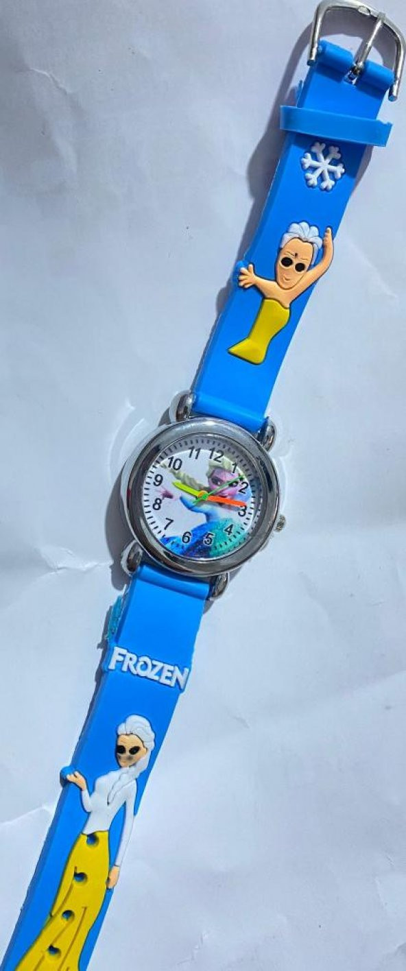 DZC KUZENLER AVM FROZEN ÇOCUK KOL SAATİ KABARTMALI FİGÜRLÜ SAAT - 3