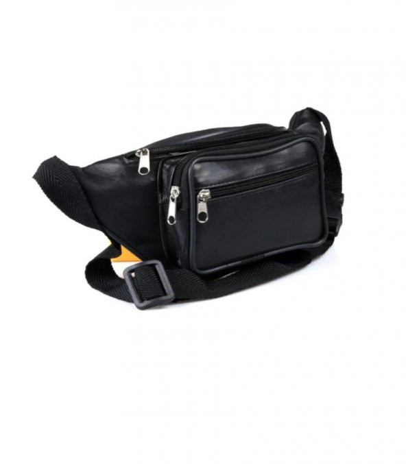 Siyah  Deri Freebag Bel Çantası