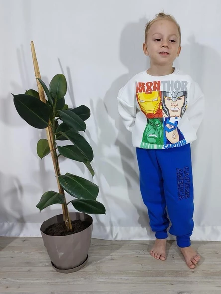 ERKEK ÇOCUK MARVEL MODELLİ 3 İP ŞARDONLU EŞOFMAN TAKIMI - 6