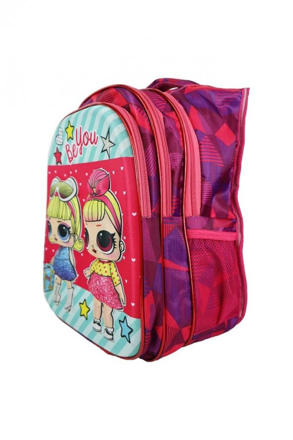 DZC KUZENLER AVM LOL ÇANTA KABARTMALI 3 GÖZLÜ BESLENMELİ OKUL ÇANTASI - Resim 2