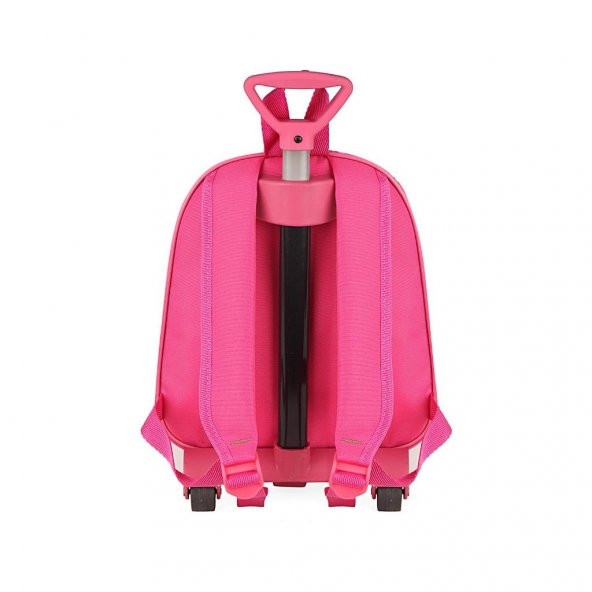 DZC KUZENLER AVM Anaokulu KREŞ Çocuk Valiz Sırt Çantası Çekçekli Happy Lol Bebek Şeker Kız Sert Ön Yüzey 5d Pembe - Resim 4