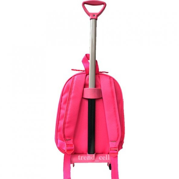 DZC KUZENLER AVM Anaokulu KREŞ Çocuk Valiz Sırt Çantası Çekçekli Happy Lol Bebek Şeker Kız Sert Ön Yüzey 5d Pembe - Resim 5
