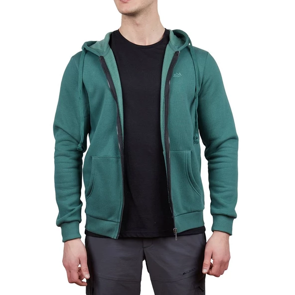 Alpinist Covert Tam Fermuarlı Erkek Sweatshirt Nefti (600501) - 4