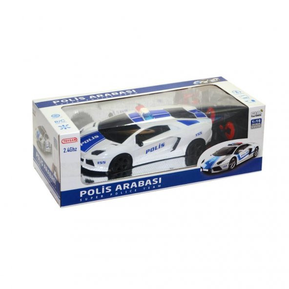 DZC KUZENLER AVM TOYSAN UZAKTAN KUMANDALI POLİS ARABASI FULL FONKSİYON ŞARJLI 25 CM 1:16 ÖLÇEK LAMBORGHİNİ BÜYÜK OYUNCAK - 2